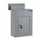 AdirOffice Grey Steel Through the Wall Drop Box with Adjustable Chute Mail Receptacle with Suggestion Cards